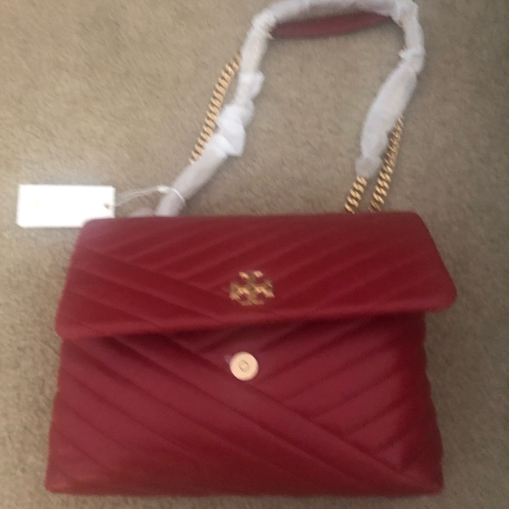 Brand new red leather Tory Burch pocket book